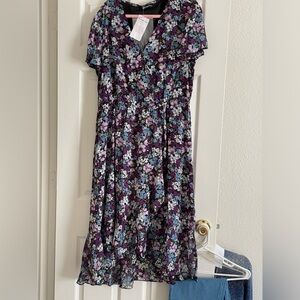 Beautiful splice front high low dress